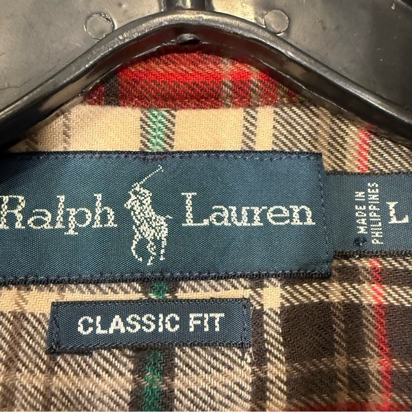 Ralph Lauren Men’s VTG 2 PCS SET Cotton Flannel Shirt & Green Sweater Sz L - Picture 16 of 16